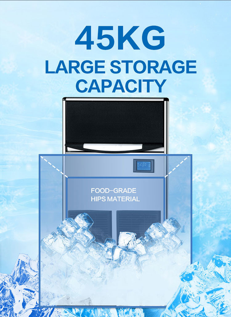 Best Price 120kg Per Day Ice Maker MachineLCD Commercial For Restaurant Bar Cafe For Sale