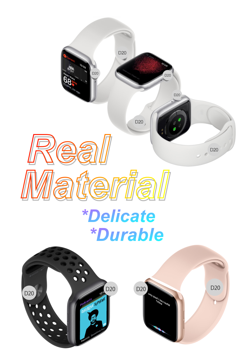 Mtk2502 Ladies Smart Watch Android 1.54 inch 280mA Fitness Tracker
