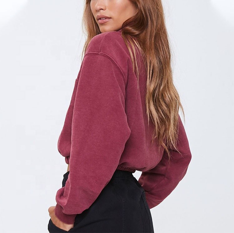 Plain Color Pullover Sweater Hoodies Custom Embroidery Logo