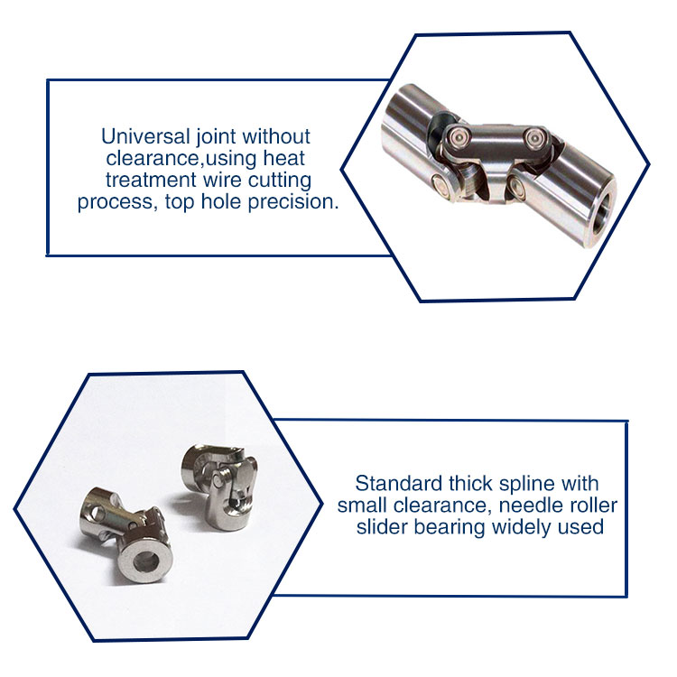 WSS Telescopic Small Universal Joint Shaft Coupling Flexible Silver Color