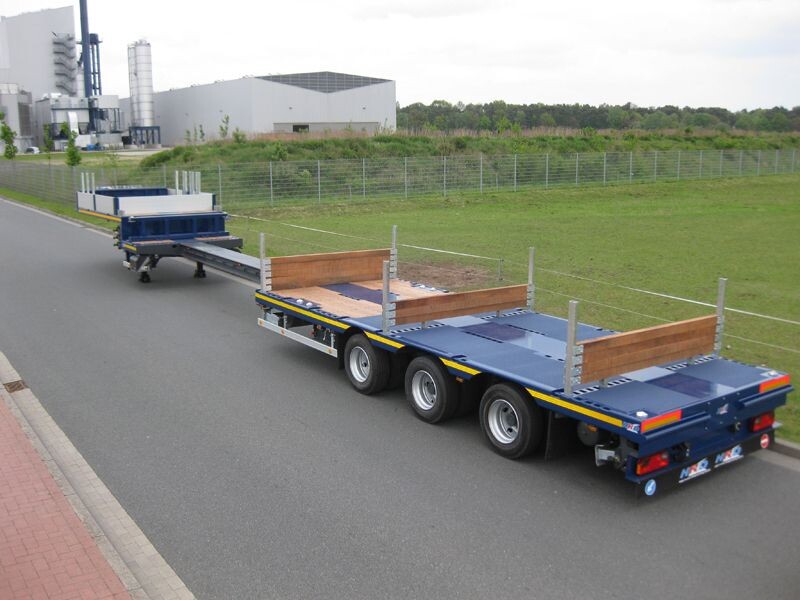 3 Axle Extendable Low Loader Trailer Heavy Duty Steel Construction for and Performance