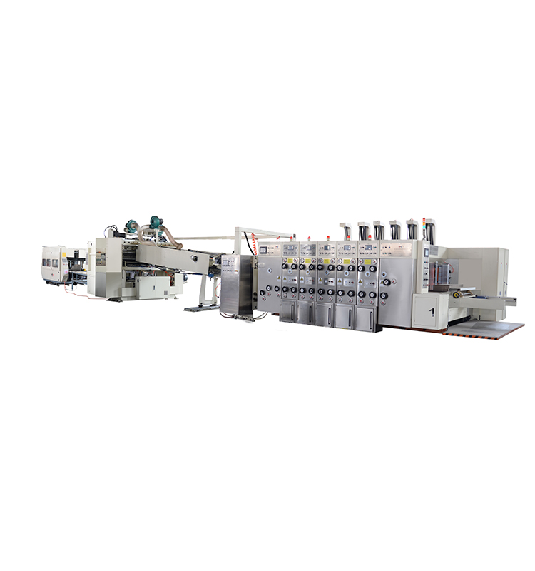 Case Making Printing Slotting Die Cutting Machine , Flexo Folder Gluer Machine