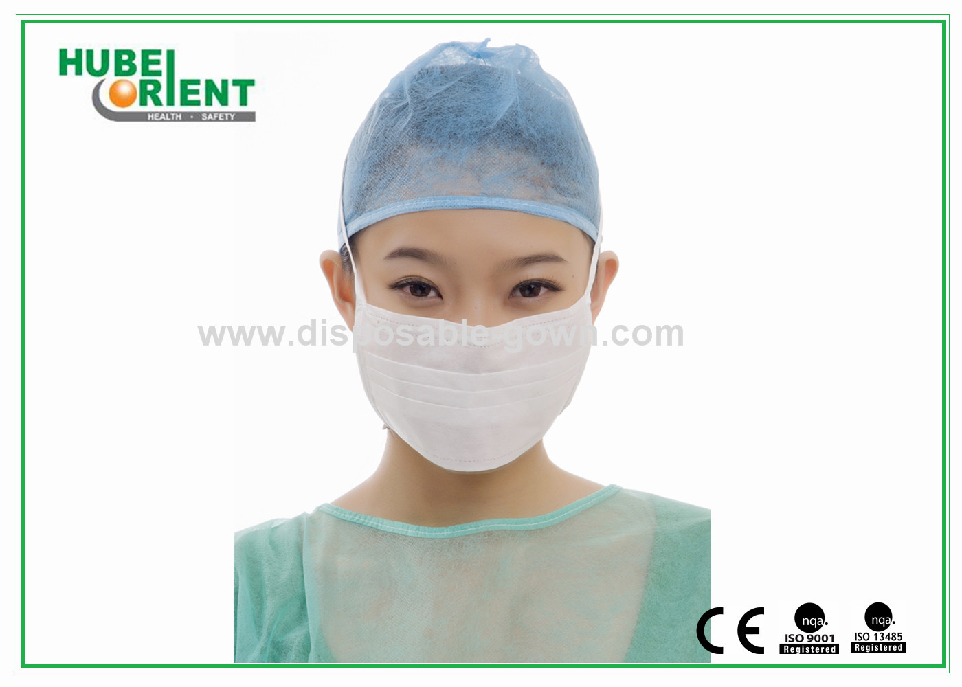 UKCA 3 Ply Disposable Medical Tie On Face Mask 17.5x9.5cm