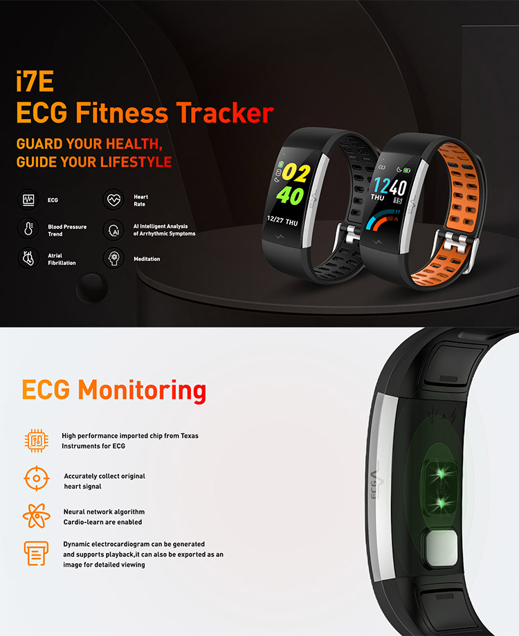 Smart Band Oled Touch Screen ECG Sensor Smartwatch