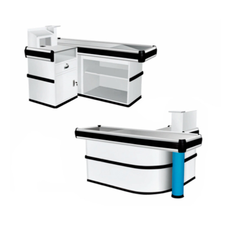 85CM 2000MM Supermarket Checkout Counter SS Retail Cash Register