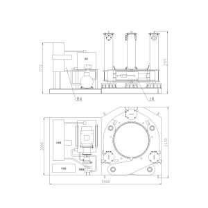 Pdt100 Hydraulic Casing Puller , Pipe Pulling Machine