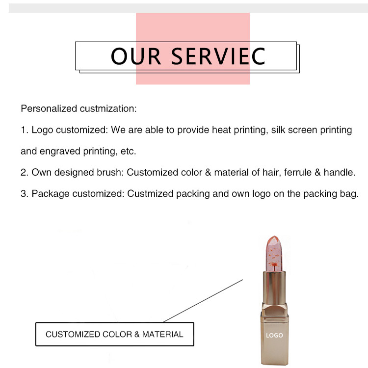 Plant IOS Transparent 2.5g Color Changing Lipstick 8*2cm