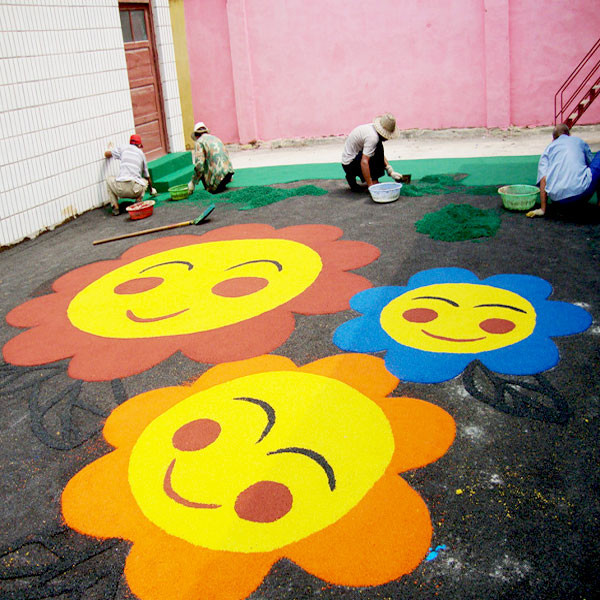 Colored Playground Rubber Granules Wet Pour Rubber Crumb UV Resistance