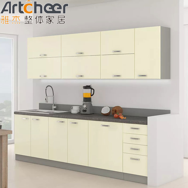 E0 Grade Material Contemporary Kitchen Cabinets in French Style with Customized Color