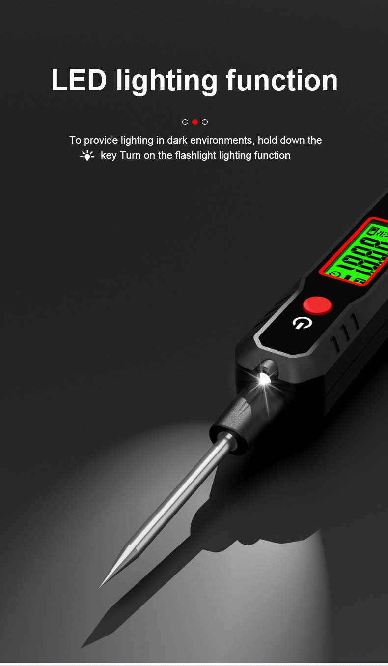 HT86A Car Voltage Detector Pen Non Contact Voltage Tester Continuity Resistance Ohm Meter Car Fault Circuit Test Pencil