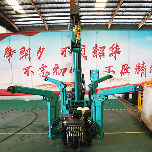 ZHONGMEI Blue Diesel CraneElectric start Spider Crane 12v 45AH 1.2t Tracked Spider Crane
