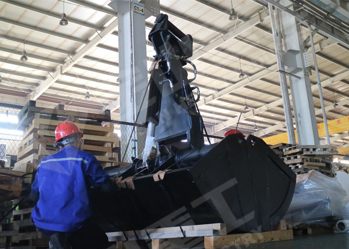 CAT312 Excavator Hydraulic Rotating Grab Clamshell Bucket Double Cylinder
