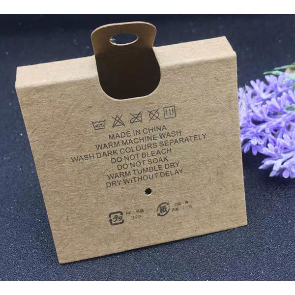 ODM Cardboard Clothing Tag Label Sock Wrap Labels Packaging 5x9