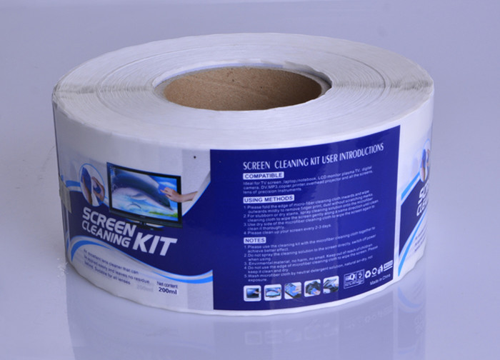 Custom waterproof rectangle label stickers for detergent bottle packaging