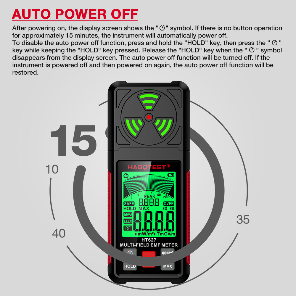 HT629 Geiger Counter Nuclear Radiation Detector X-ray Beta Gamma Radioactivity Detector For Nuclear Wastewater Tester