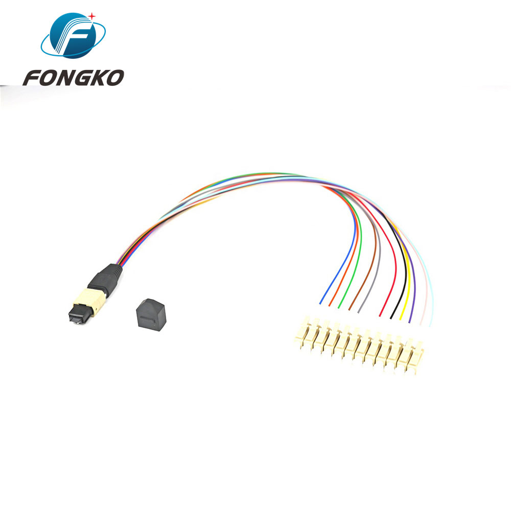 Cassette Module Fanout Pigtail Patch Cord 12 Fiber MPO To LC Connector
