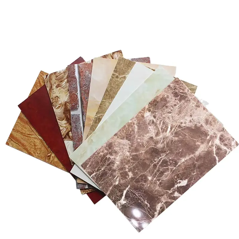 Multicoloured Marble Sheet for Flooring Shower Walls and Countertops Easy Cleaning