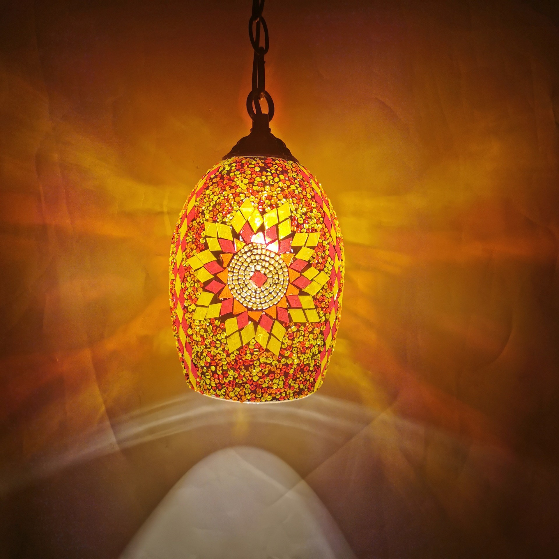 Original Turkish Complex Manual Craft Masac Glass Pendant Lamp(WH-DC-49)