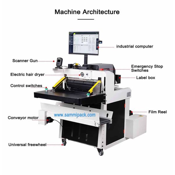 Automatic Express Black PE Bagging Machine Used for Daily Necessities Clothing Shoes Toys and Hardware Bags