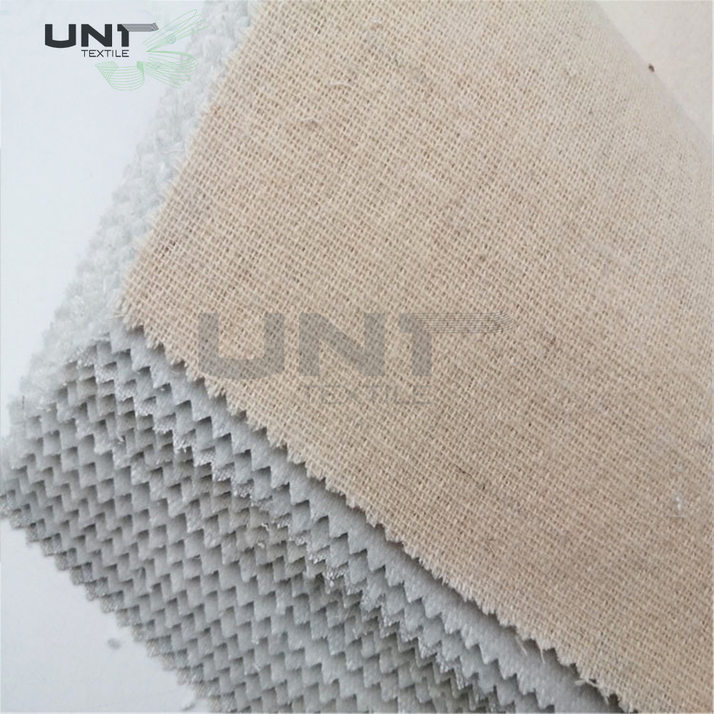 100% Wool Tie Interlining Single / Double Side Brushed Lining Rolls For Men Necktie