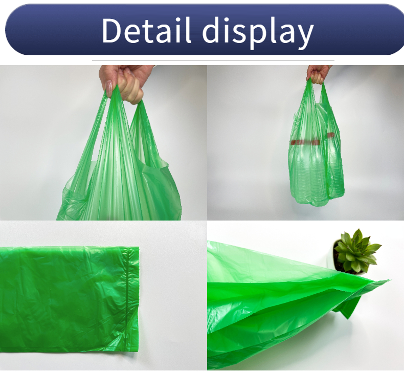 Recycled Materials PE Plastic Star Seal Trash Bags On Roll For Eco Friendly Living