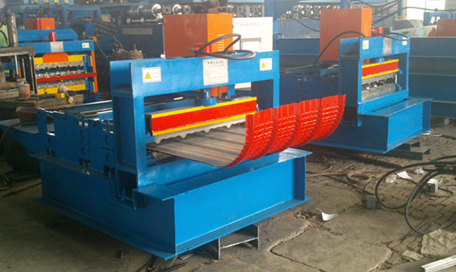 Metal Sheet Roof Profile Hydraulic Crimping Machine 3 rows With PLC Control