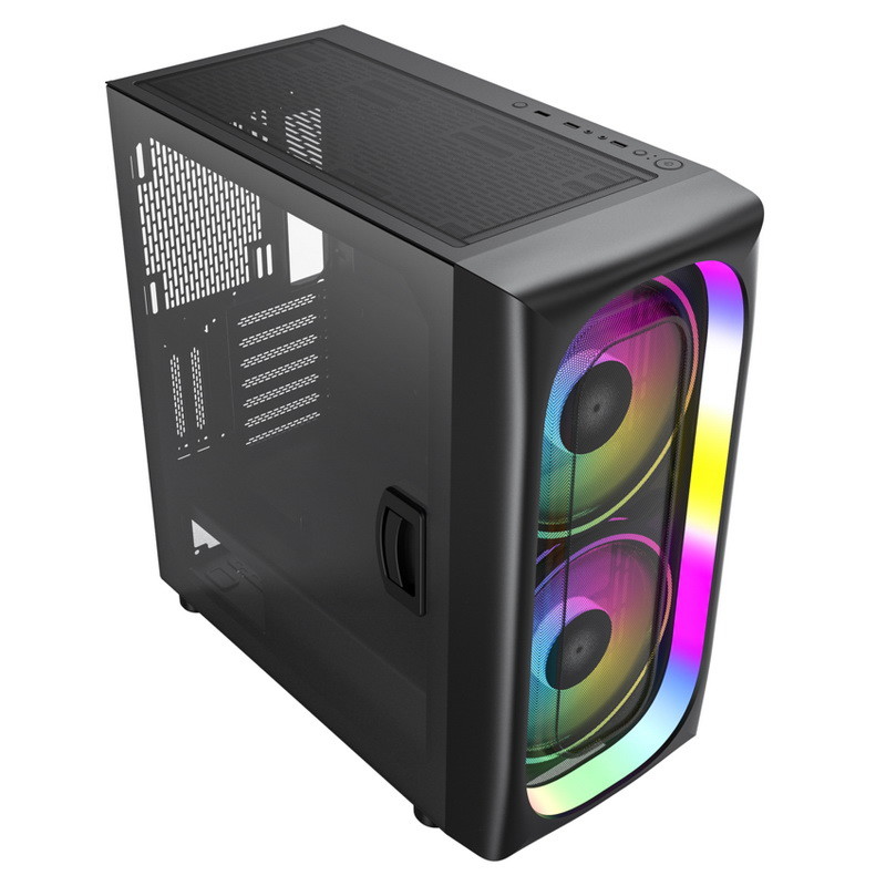 ATX Chassis PC Gaming ARGB Acrylic Glass PC Case 2x200MM LED Lighting