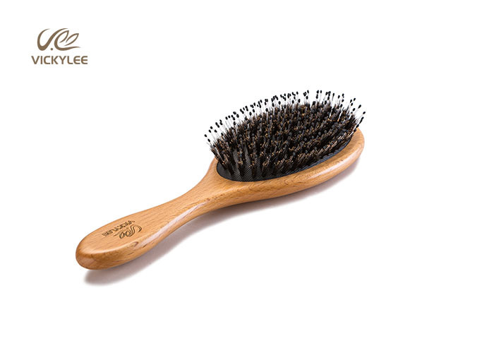 Healthy Bristle Black 23.8CM Wooden Handle Hair Brush