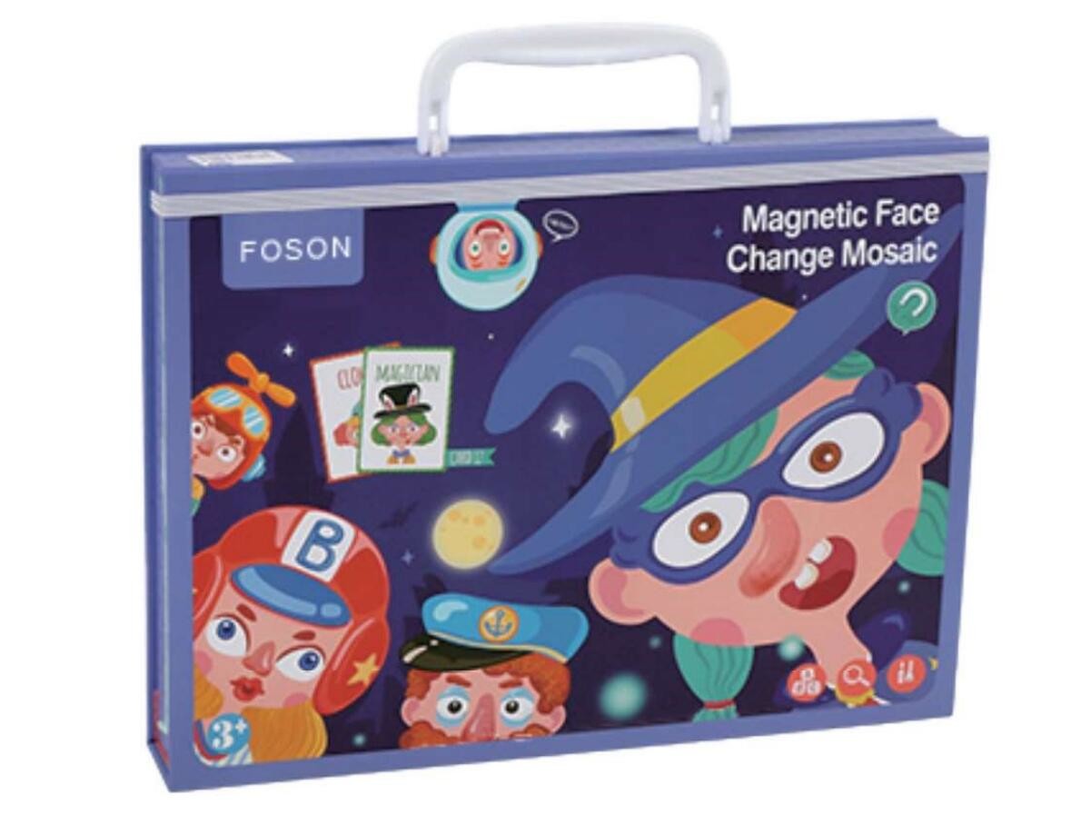 ECO Toddler Wooden Educational Toys Magnetic Funny Face Puzzle Jigsaw For 2 Years Old