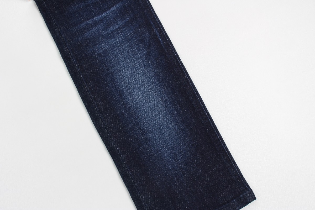 Hot Sell And Wholesale Dark Blue Crosshatch Slub Denim Jeans Fabric