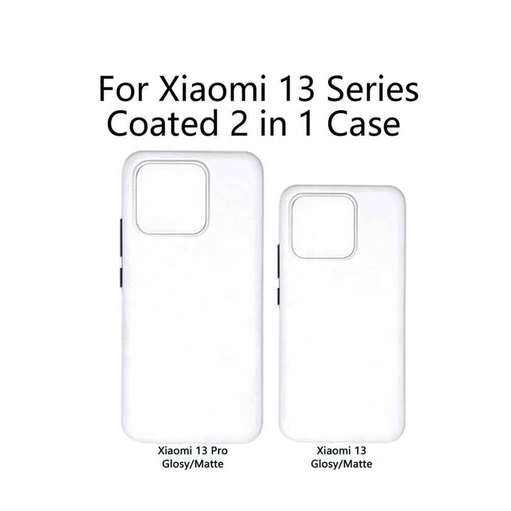 Sublimation 3D Coated Blank 2 in 1 Tough Phone Cases For Xiaomi 13 14 Pro 3D Sublimation Film Cases