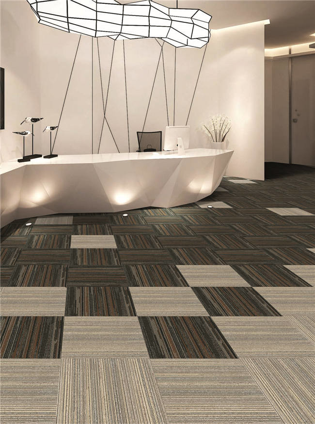Modular Carpet Tiles Commercial Grade Carpet Tiles 100% Bcf P.P. Yarn Type