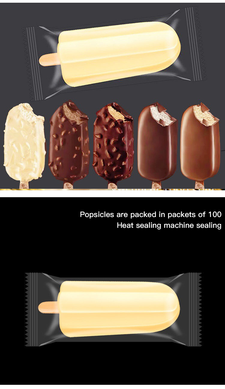 Transparent Popsicle Ice Cream Packaging with Customizable Color and LFGB Certificate