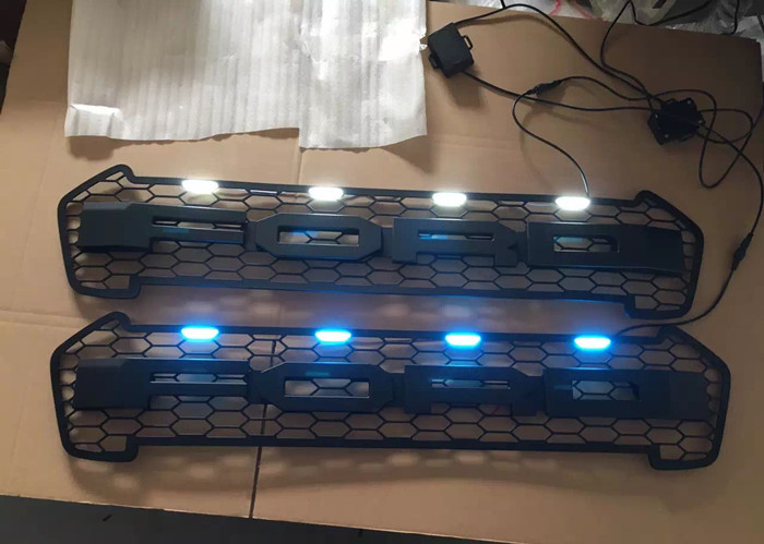 FORD Ranger T7 2015 2016 Chrome Car Grilles Modified Front Grilles No Light or With Light
