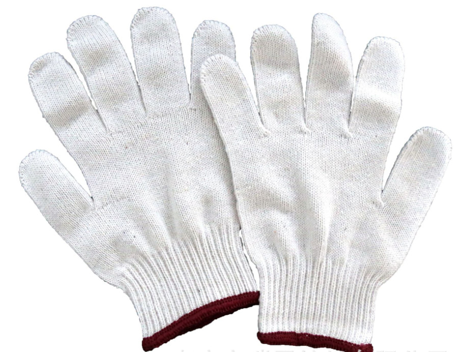 10 Gauges 50grams Natural White Work Cotton Gloves
