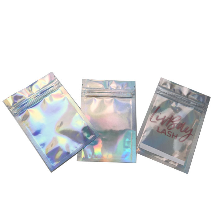 Clear Front CYMK Laminated Holographic Pouch