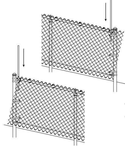 Galvanized Wire Mesh Vinyl Wrapped Chain Link Fence Diamond Hole Cyclone