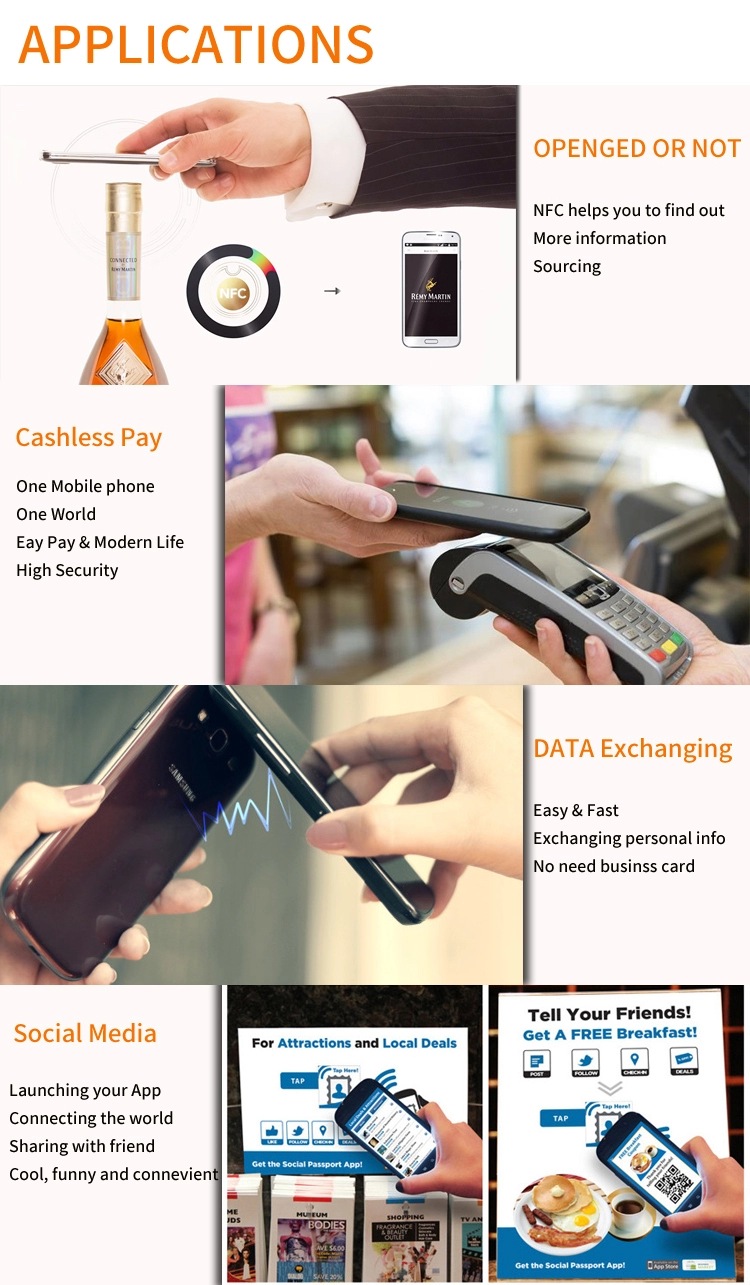 App Development Social Media NFC Tag , NFC Phone Sticker For Sharing Contact Information