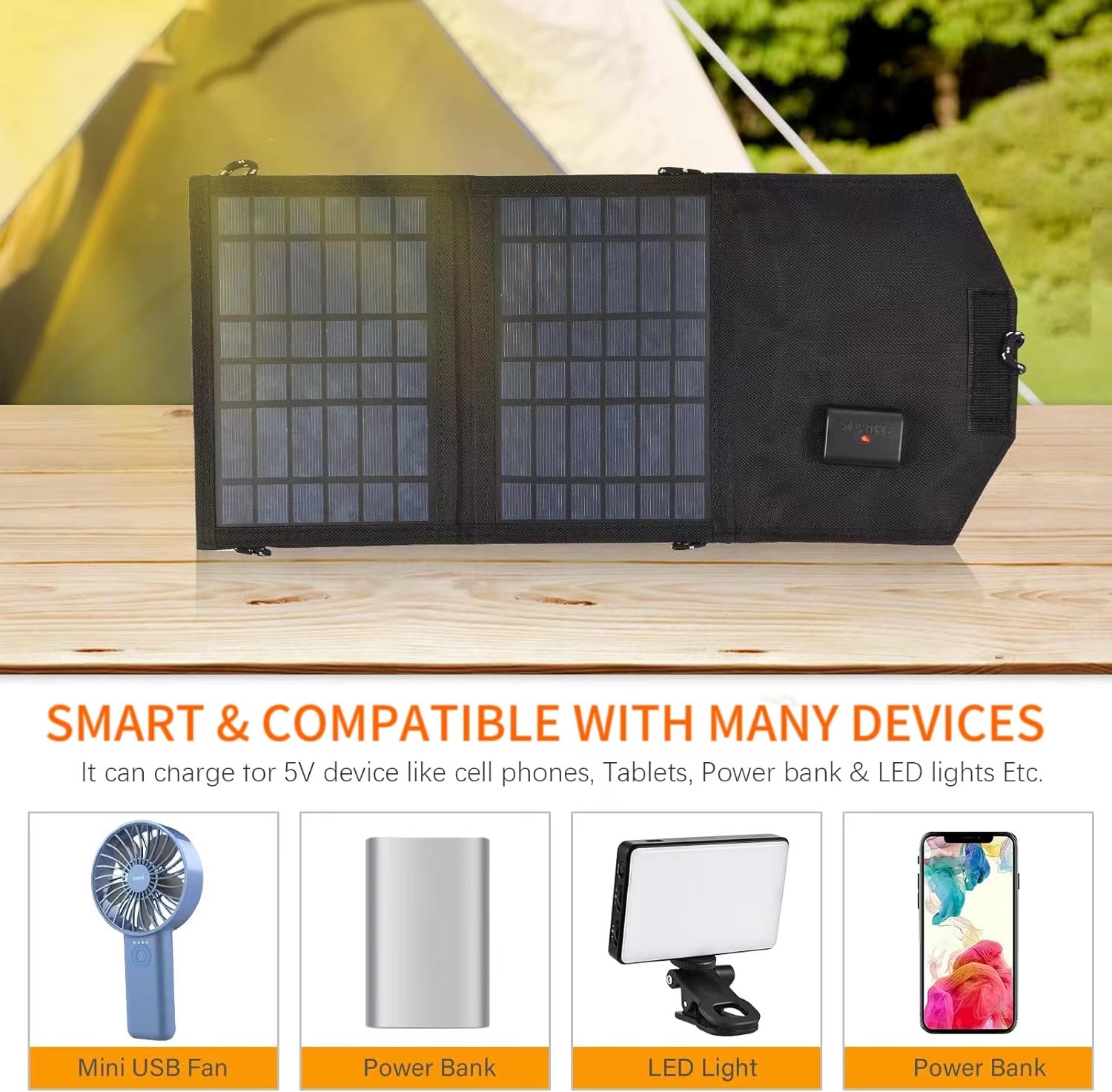 100W Monocrystalline Silicon Solar Panel Solar Briefcase Charger with Customization Logo Print