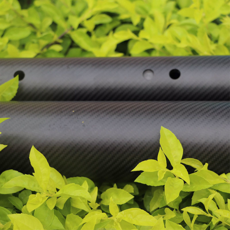 Nonmagnetic Electromagnetic Carbon Fiber Tube 3K Twill Weave Pattern Matte Finish