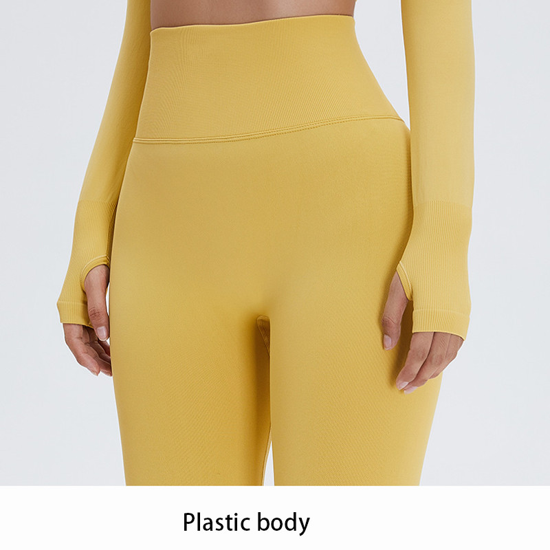 High Waisted Seamless Gym Peach Butt Lifting Leggings Nude 14 Colors S M L Size