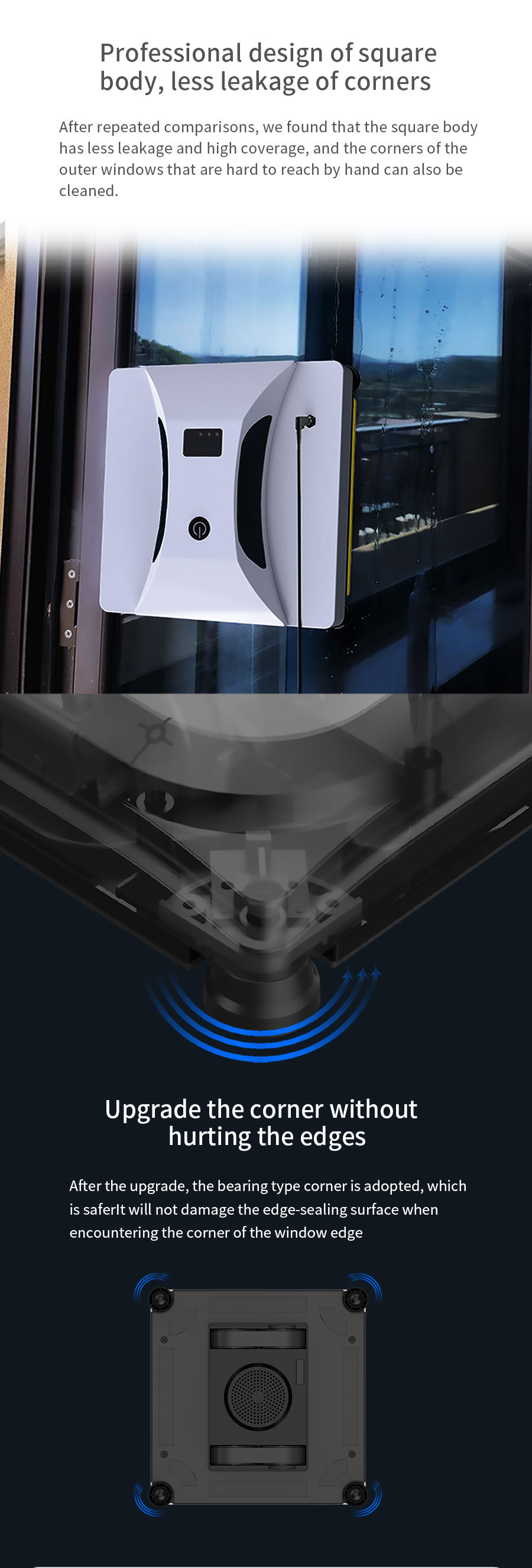 80Watt Automatic Window Cleaner Robot 2.5mins/M2 Mini Slim Robot Vacuum