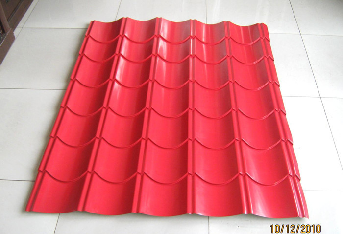 Green Color Glazed Tile Roll Forming Machine With 3 - 6m / Min Processing Speed