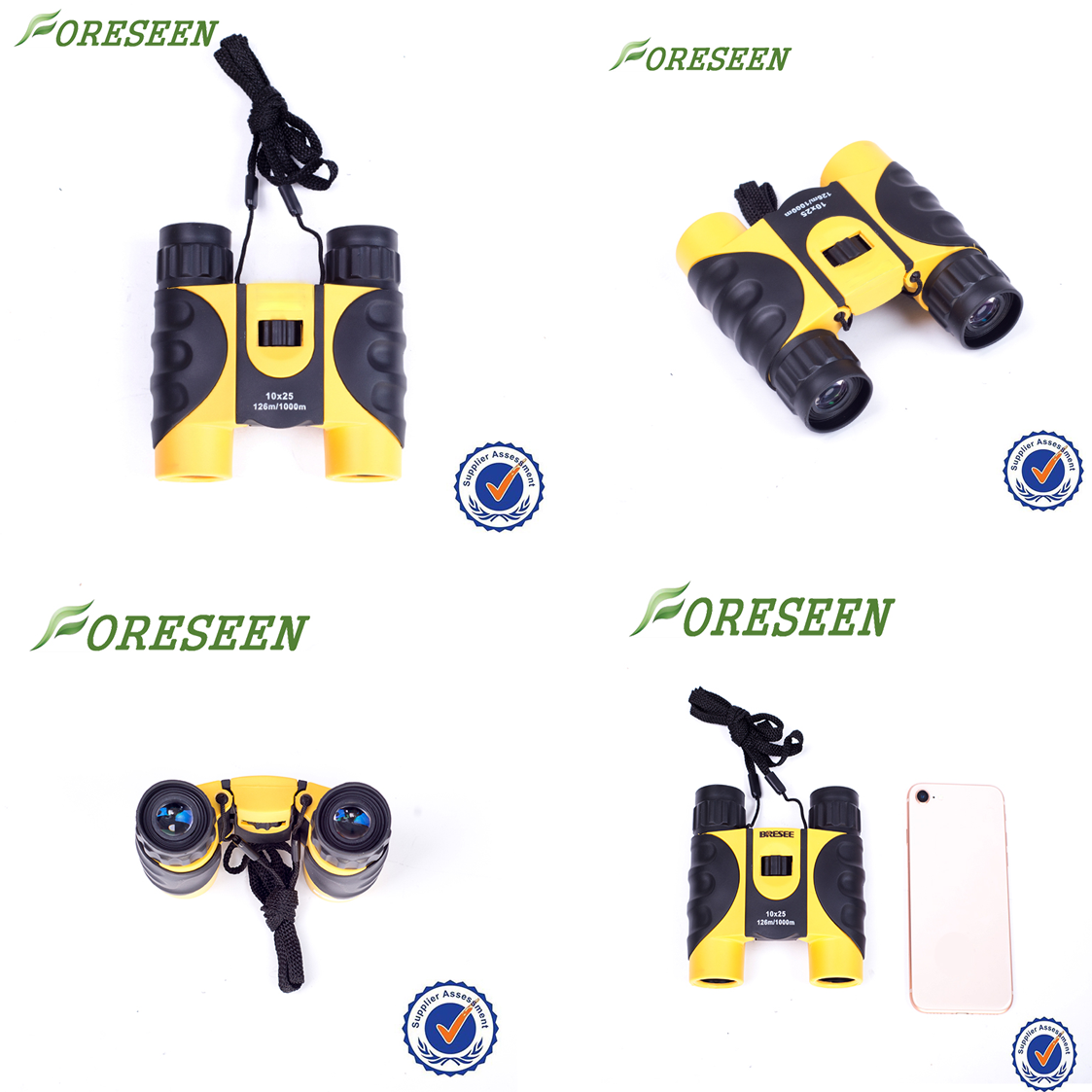 Outdoor Activities Fog Proof Binoculars , 10X25 Mini Portable Adjustable Zoom Binoculars