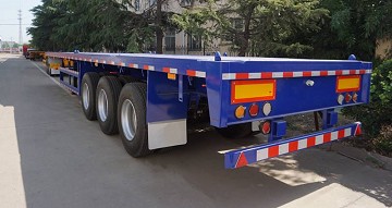 China CIMC tri axis tow for heavy duty 20 or 40 feet equipment air suspension van cargo transporter tank semi flatbed trailer