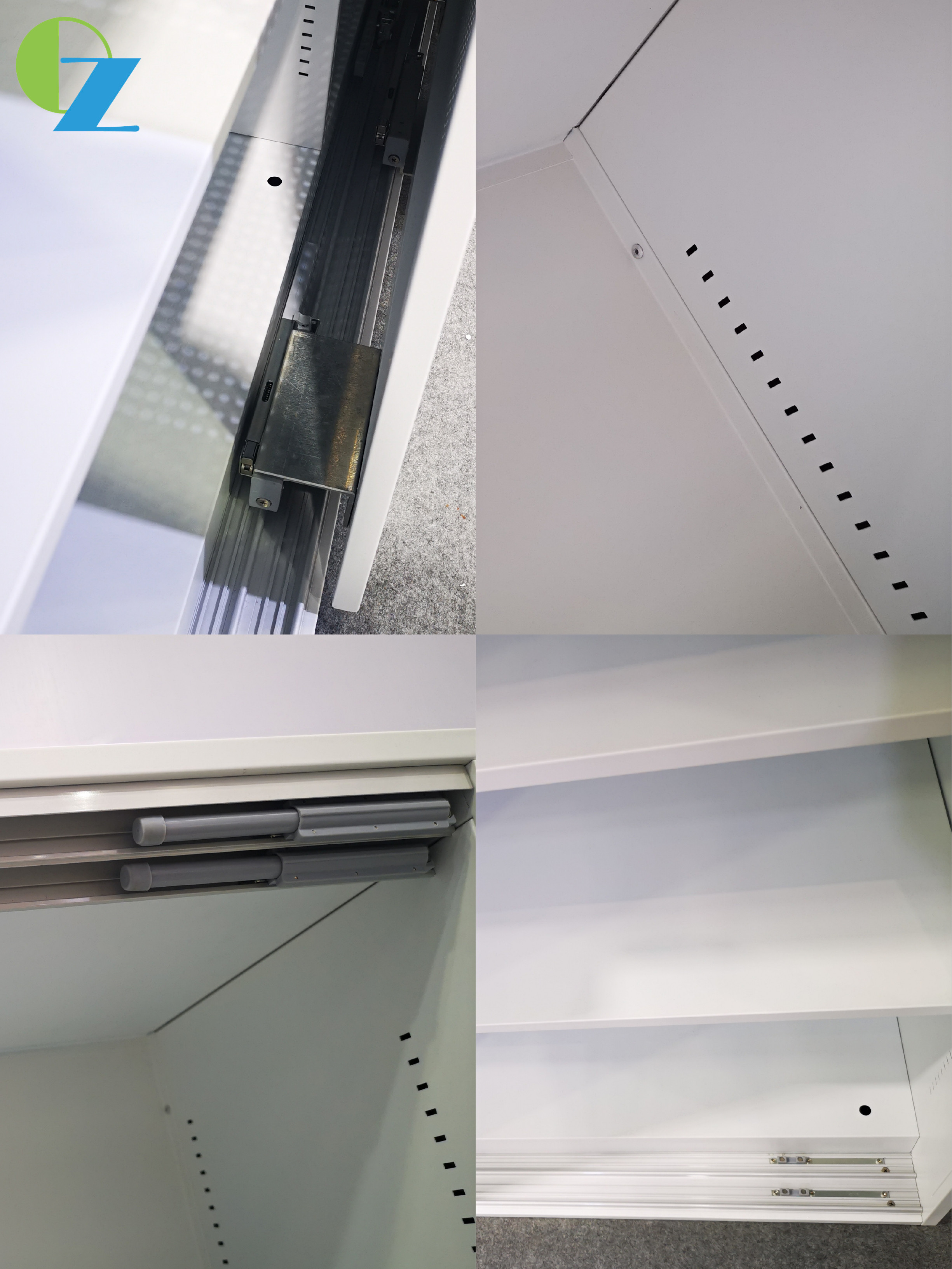Large Soft Closing Door Lateral Steel Cabinet With Ventilation Hole Decoration