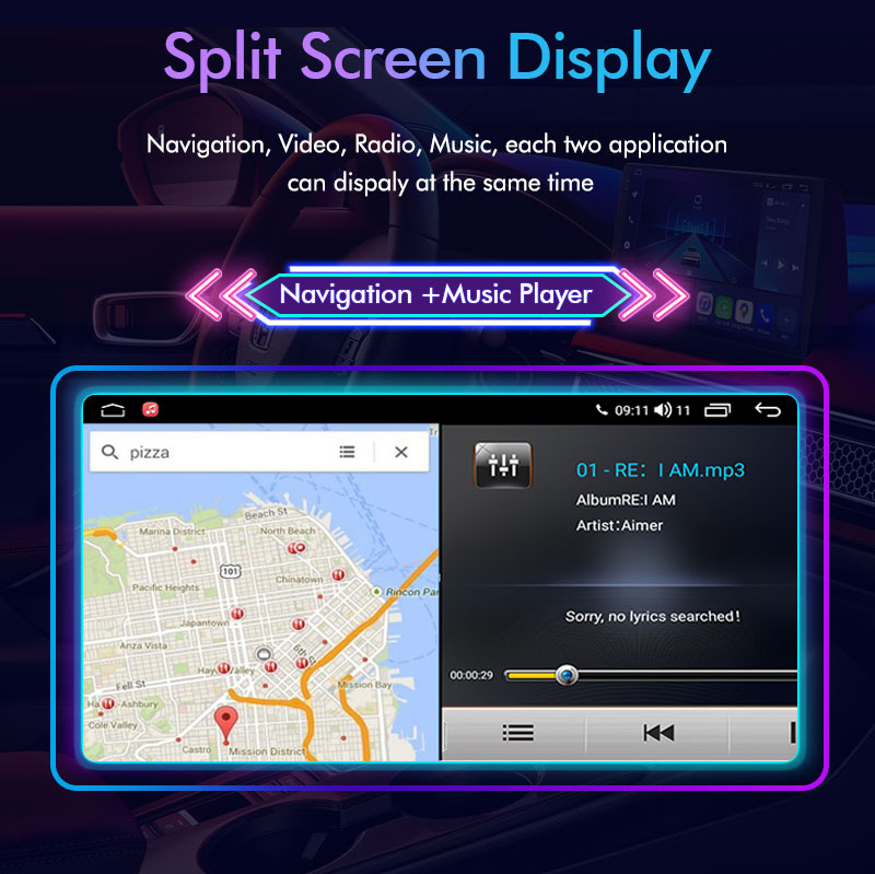 OLED Screen Universal Car Stereo GPS Navigation for Mitsubishi Galant 2004-2010 4 64G Android 10 Auto