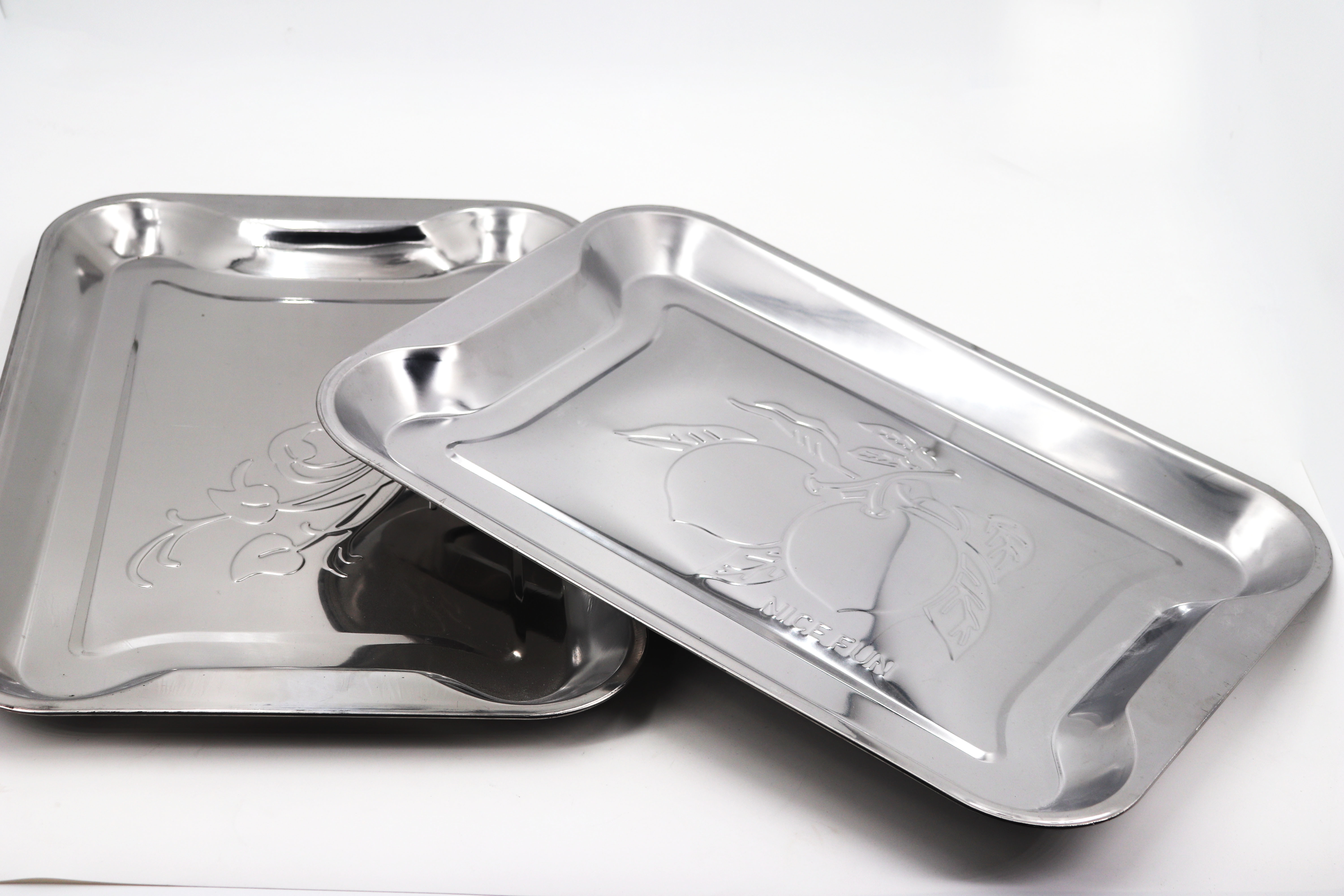 2019 hot square sliver tray &50*35cm stainless steel tray & 48cm round tray hot sales in Africa market