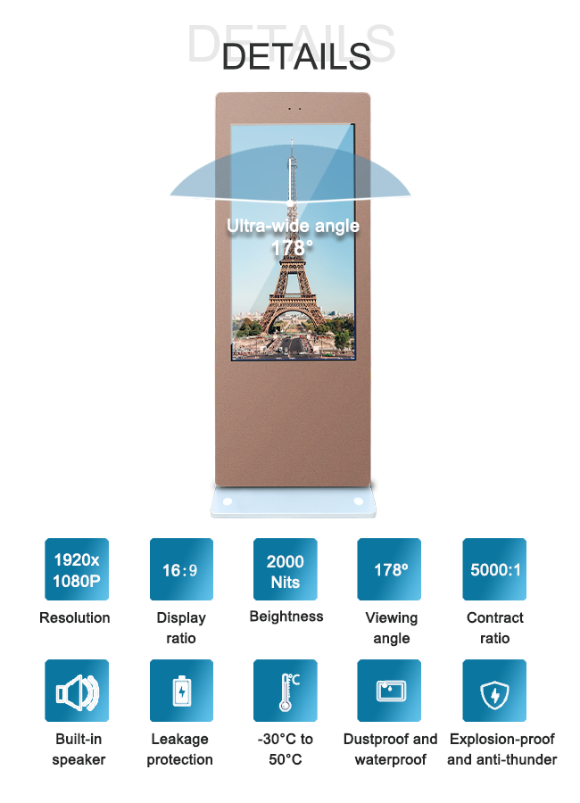 Timer on/ off Outdoor free standing Digital Display Rain Resistant Anti-explosion