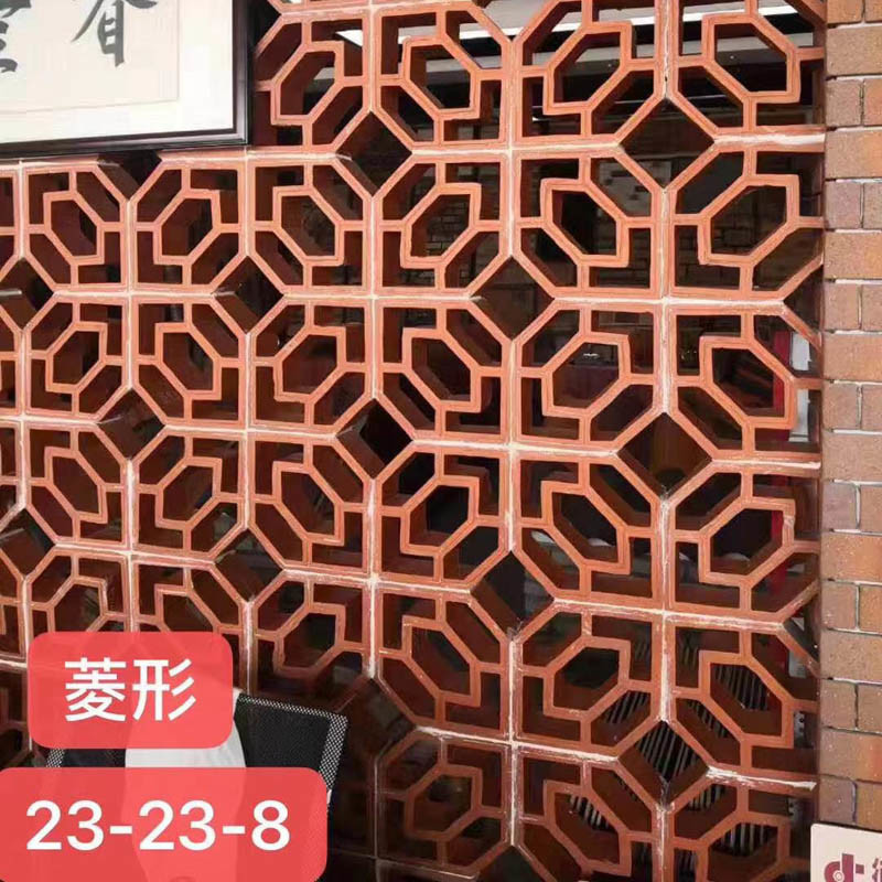 Jali Garden Decorative Terracotta Tiles Handmade 200mm Indoor Wall Block